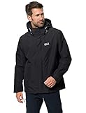 Jack Wolfskin Herren Arland 3in1 M 3-in-1-jacke Wasserdicht Winddicht Atmungsaktiv 3in1-jacke, schwarz, M