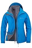 Mountain Warehouse Damen Storm 3 In 1 Wasserdichte Regenjacke Fleece Mantel Jacke Neu Multifunktionsjacke Regenjacke Türkis DE 42 (EU 44)